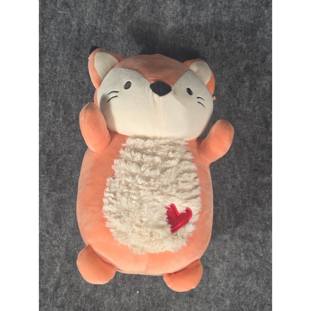 Squishmallows Plush Fox 10 Inch James HugMees Fuzzy Sherpa Belly Heart Kellytoy